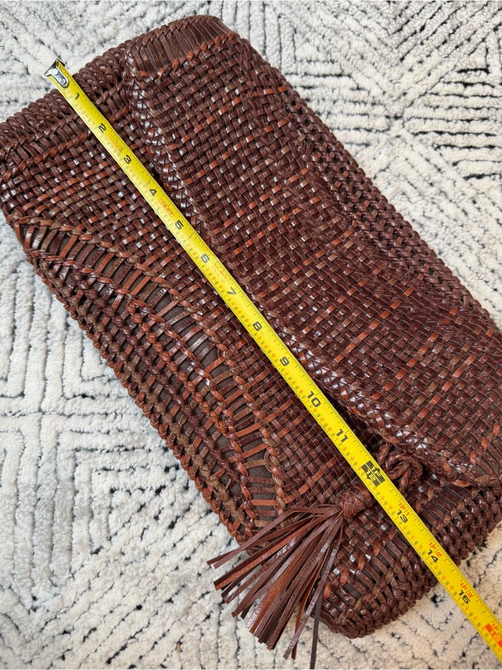 RARE Vintage Cole Hann Woven Leather Clutch - Picture 14 of 14